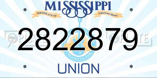 2822879 Mississippi License Plate