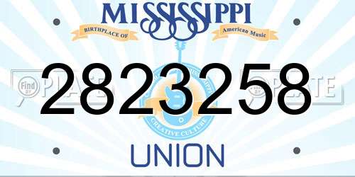 2823258 Mississippi License Plate