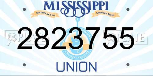 2823755 Mississippi License Plate