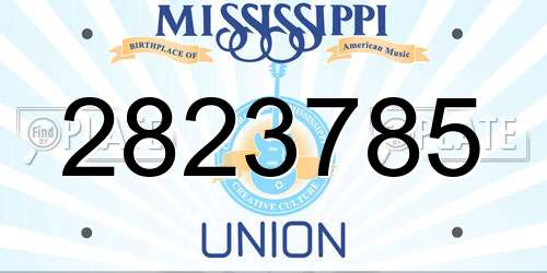 2823785 Mississippi License Plate