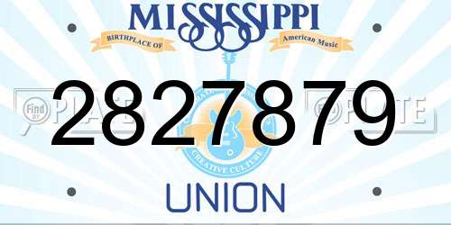 2827879 Mississippi License Plate
