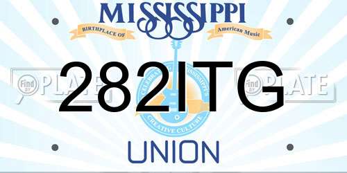 282ITG Mississippi License Plate