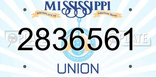 2836561 Mississippi License Plate