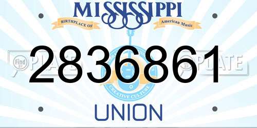 2836861 Mississippi License Plate