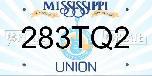 283TQ2 Mississippi License Plate
