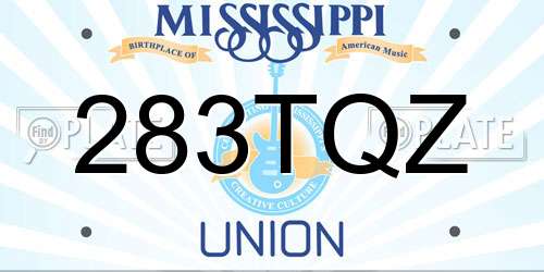283TQZ Mississippi License Plate