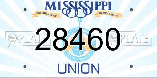 28460 Mississippi License Plate