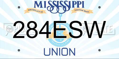 284ESW Mississippi License Plate