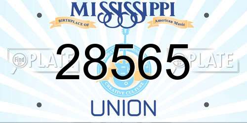 28565 Mississippi License Plate