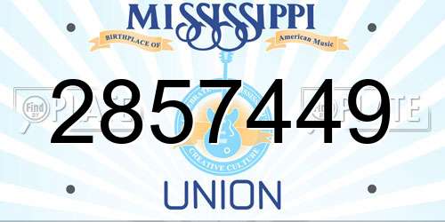 2857449 Mississippi License Plate