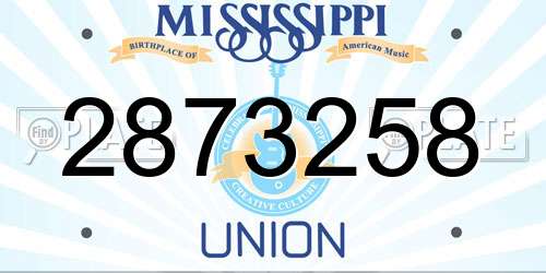 2873258 Mississippi License Plate