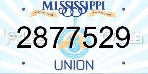 2877529 Mississippi License Plate