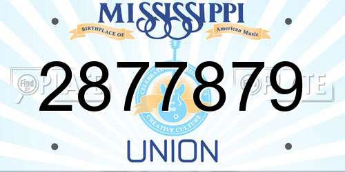 2877879 Mississippi License Plate