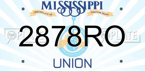 2878RO Mississippi License Plate