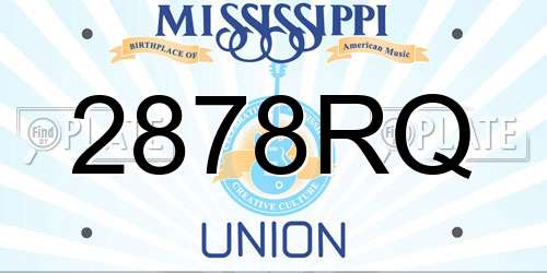 2878RQ Mississippi License Plate