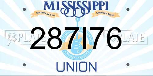 287I76 Mississippi License Plate