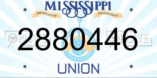 2880446 Mississippi License Plate