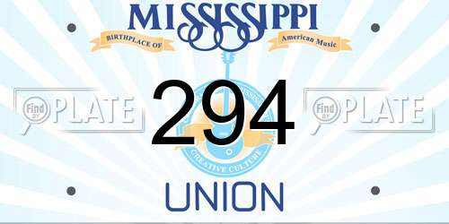 294 Mississippi License Plate