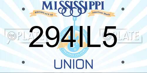 294IL5 Mississippi License Plate