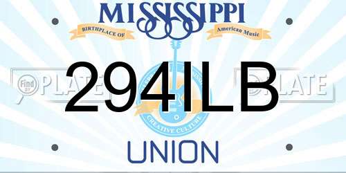 294ILB Mississippi License Plate