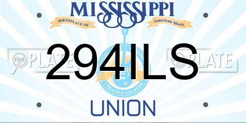 294ILS Mississippi License Plate