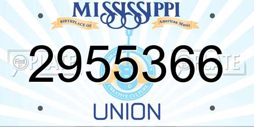 2955366 Mississippi License Plate