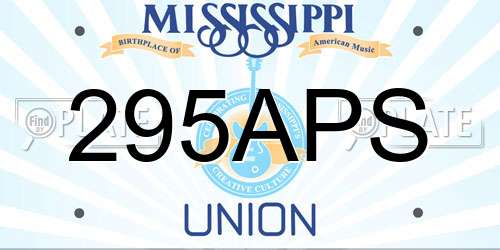 295APS Mississippi License Plate