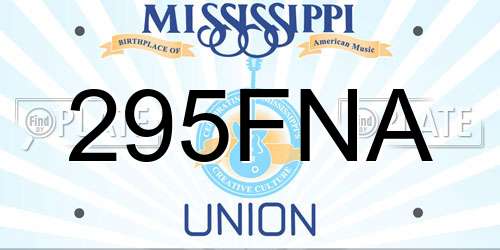 295FNA Mississippi License Plate