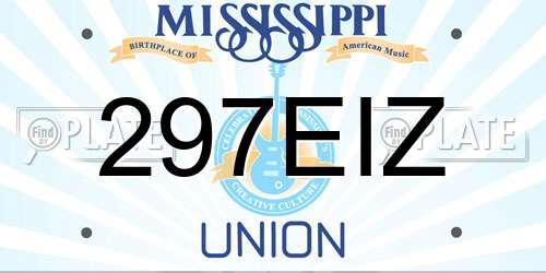 297EIZ Mississippi License Plate