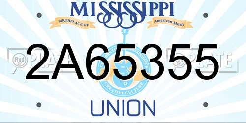 2A65355 Mississippi License Plate