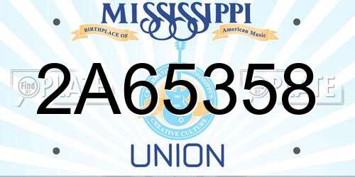 2A65358 Mississippi License Plate