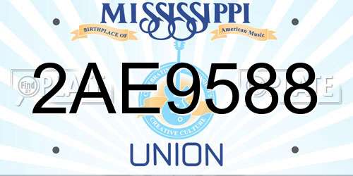 2AE9588 Mississippi License Plate