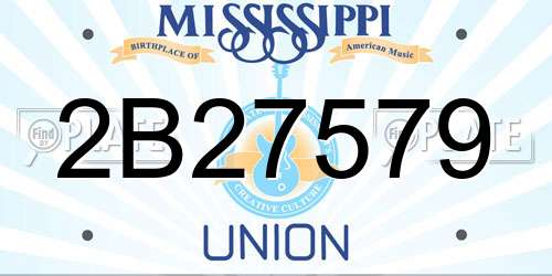 2B27579 Mississippi License Plate