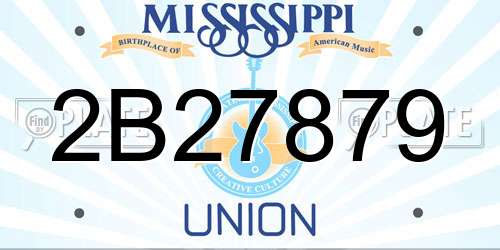 2B27879 Mississippi License Plate