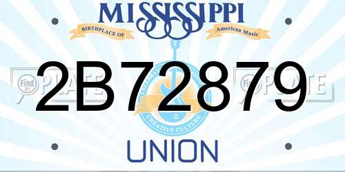 2B72879 Mississippi License Plate
