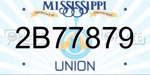 2B77879 Mississippi License Plate