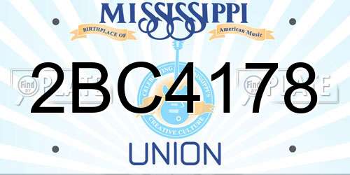 2BC4178 Mississippi License Plate
