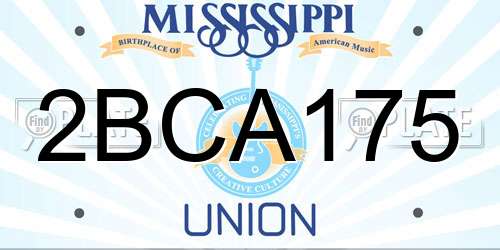 2BCA175 Mississippi License Plate