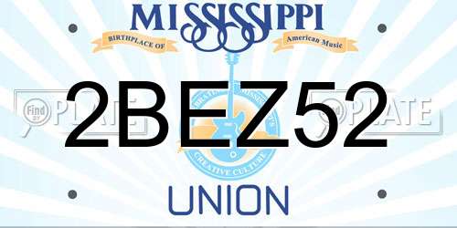 2BEZ52 Mississippi License Plate