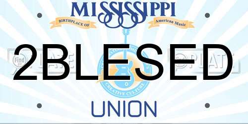 2BLESED Mississippi License Plate