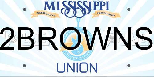 2BROWNS Mississippi License Plate