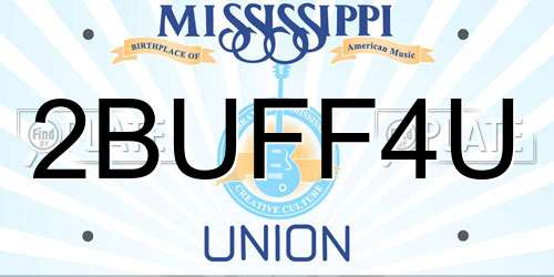 2BUFF4U Mississippi License Plate