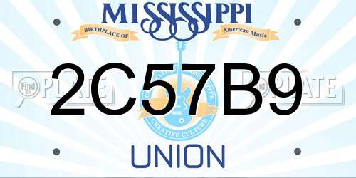 2C57B9 Mississippi License Plate