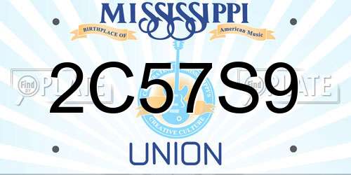 2C57S9 Mississippi License Plate