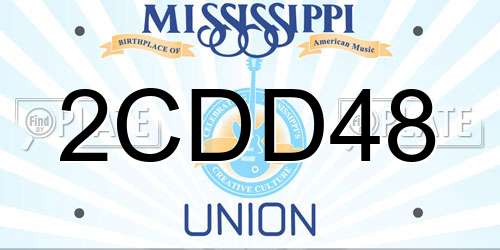 2CDD48 Mississippi License Plate