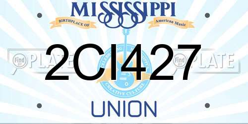 2CI427 Mississippi License Plate