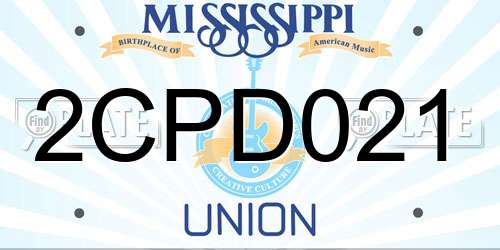 2CPD021 Mississippi License Plate