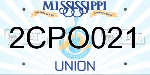 2CPO021 Mississippi License Plate