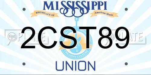 2CST89 Mississippi License Plate