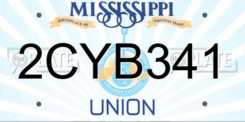 2CYB341 Mississippi License Plate
